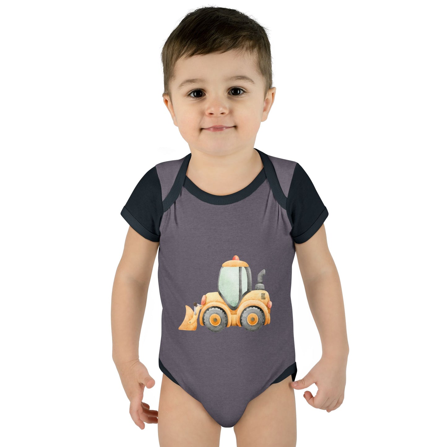 Construction Tractor Baby Bodysuit | Cute Infant Onesie