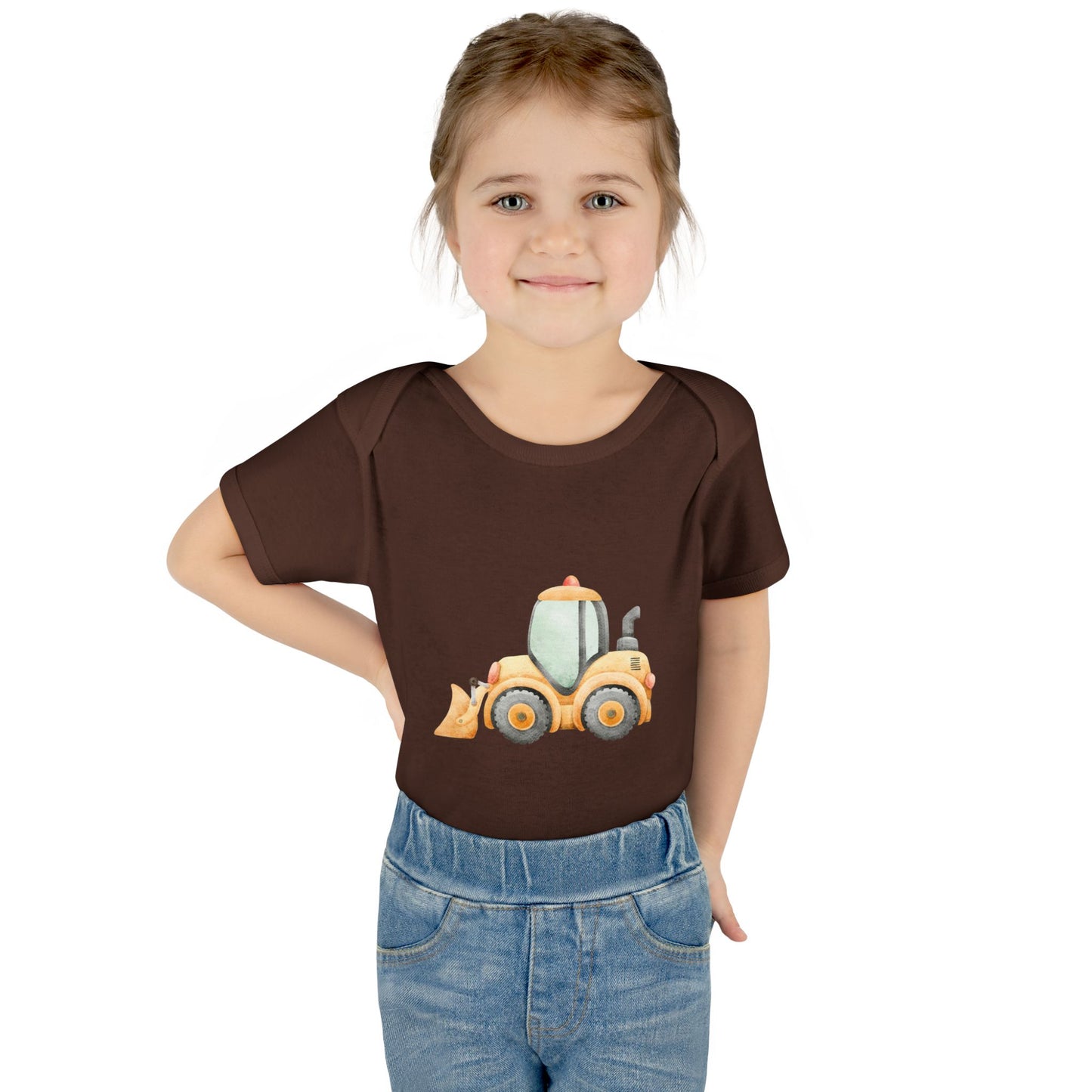 Construction Tractor Baby Bodysuit | Cute Infant Onesie