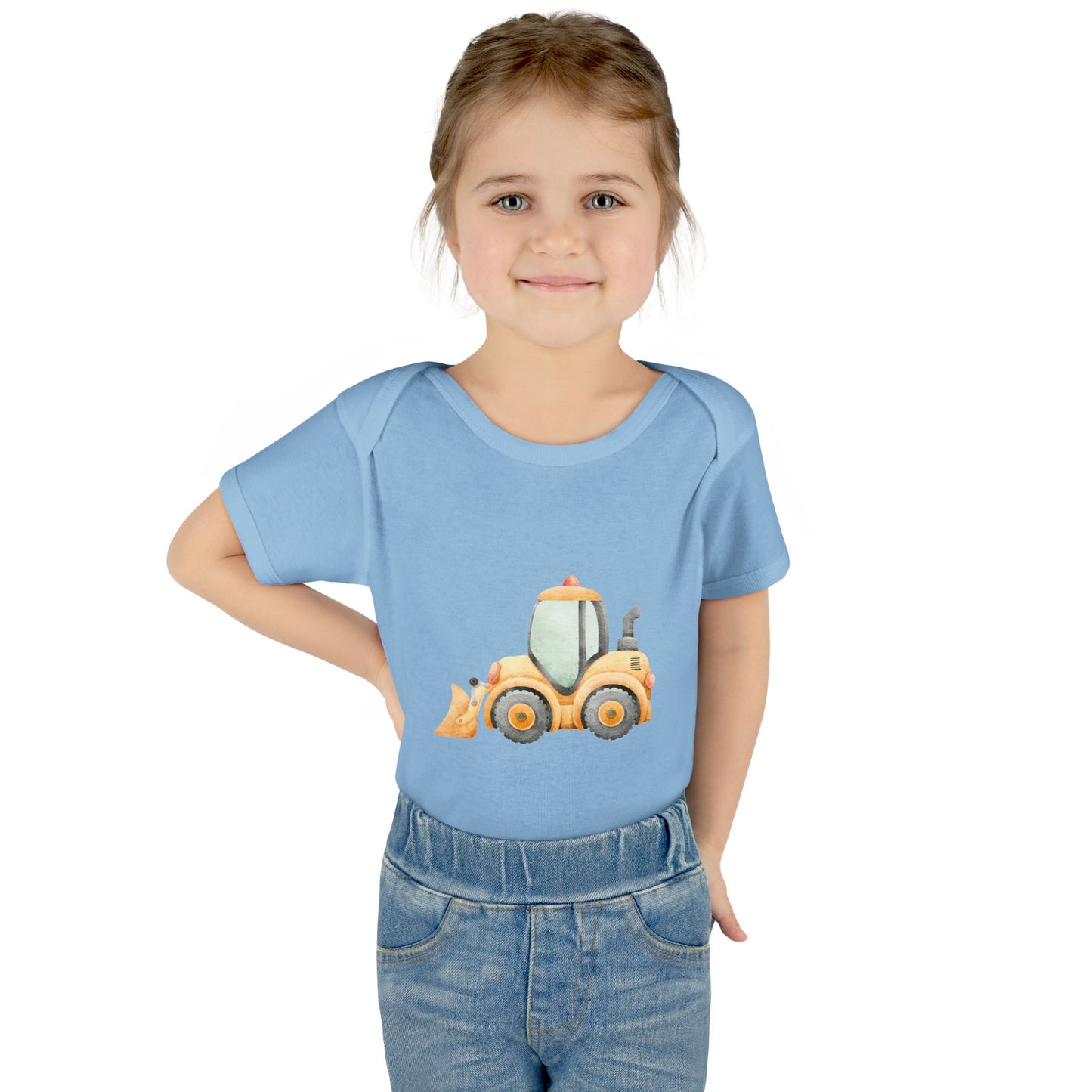 Construction Tractor Baby Bodysuit | Cute Infant Onesie