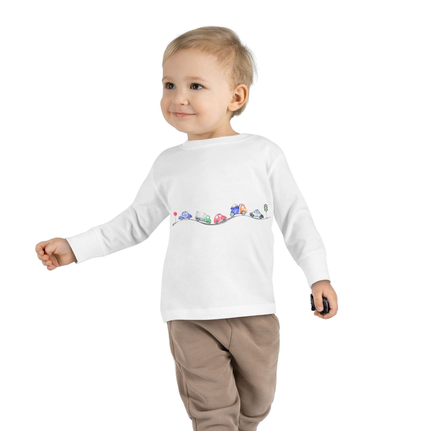 Toddler Long Sleeve Car Tee
