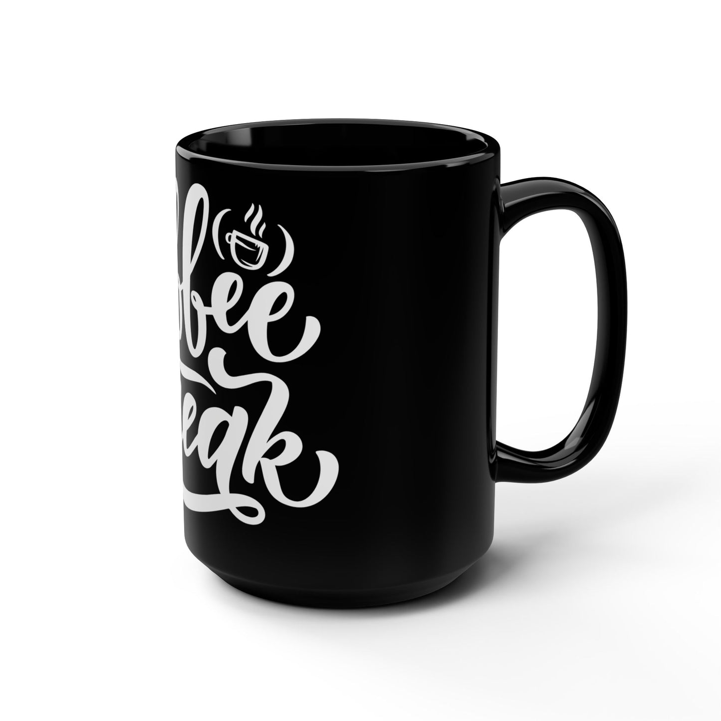 Coffee Break Mug | Black 15oz Mug for Coffee Lovers