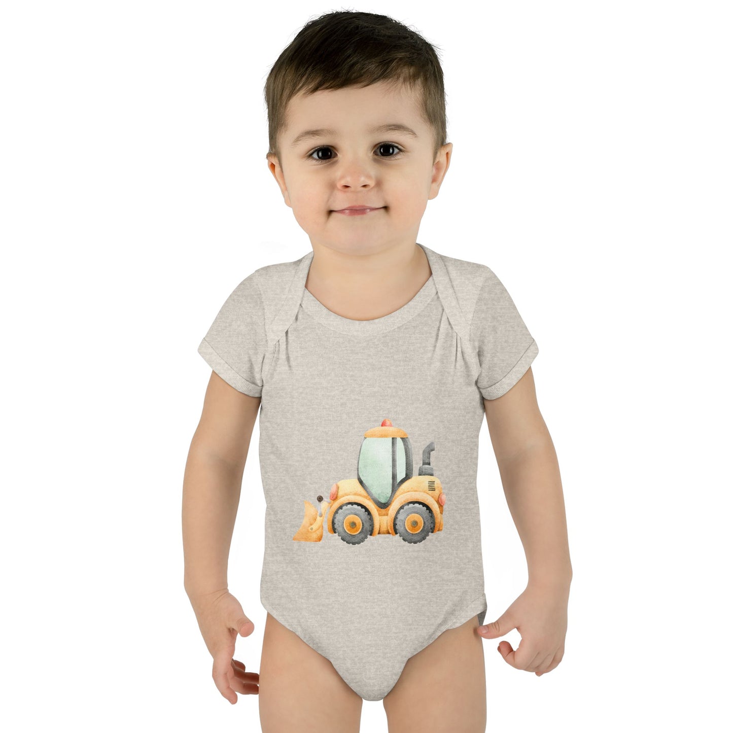 Construction Tractor Baby Bodysuit | Cute Infant Onesie