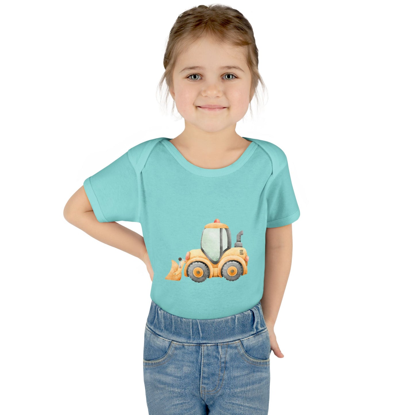 Construction Tractor Baby Bodysuit | Cute Infant Onesie