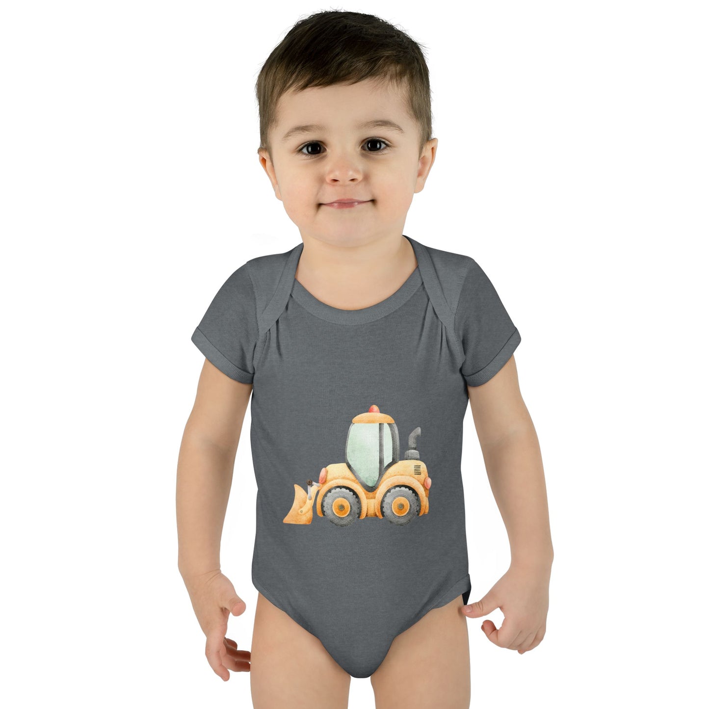Construction Tractor Baby Bodysuit | Cute Infant Onesie