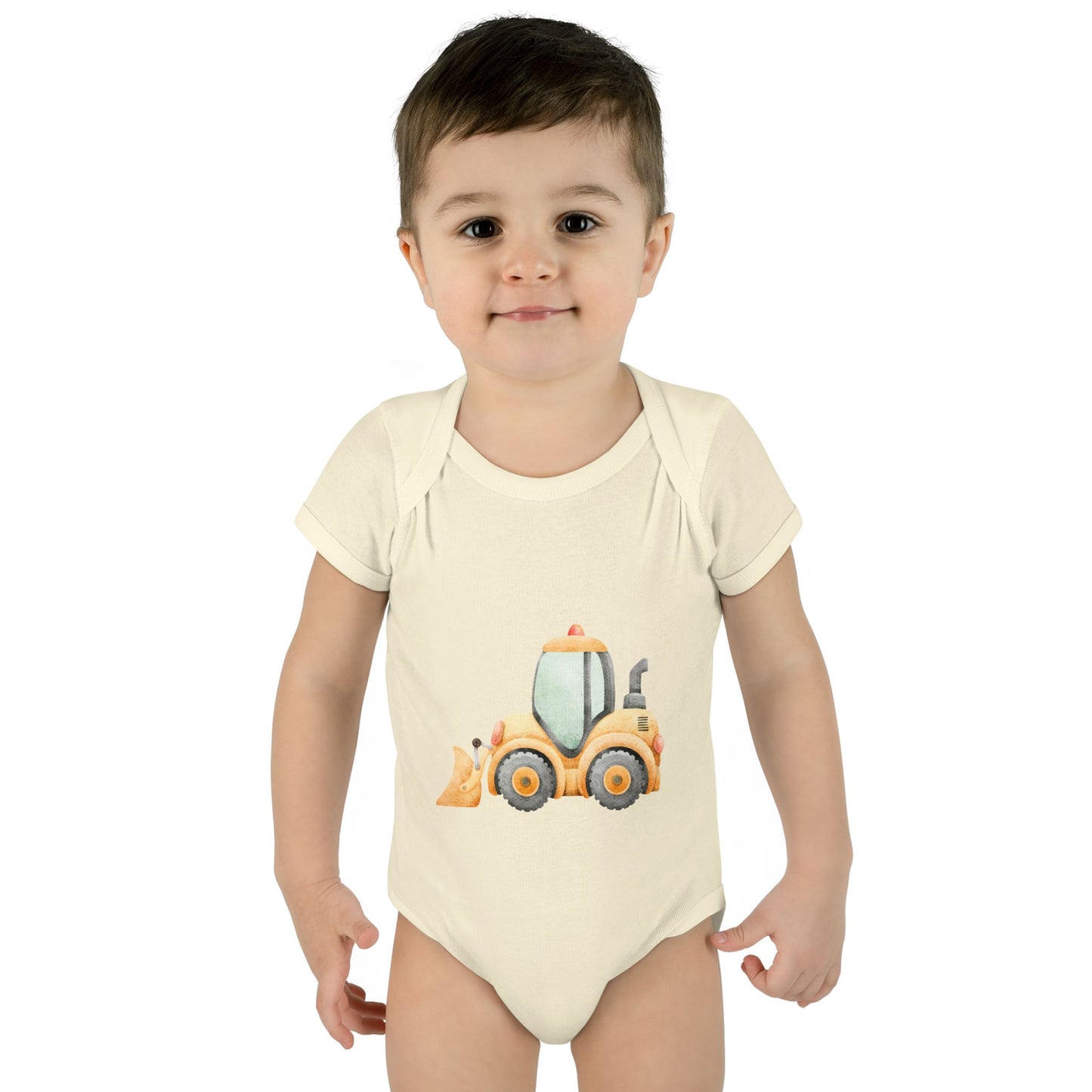Construction Tractor Baby Bodysuit | Cute Infant Onesie