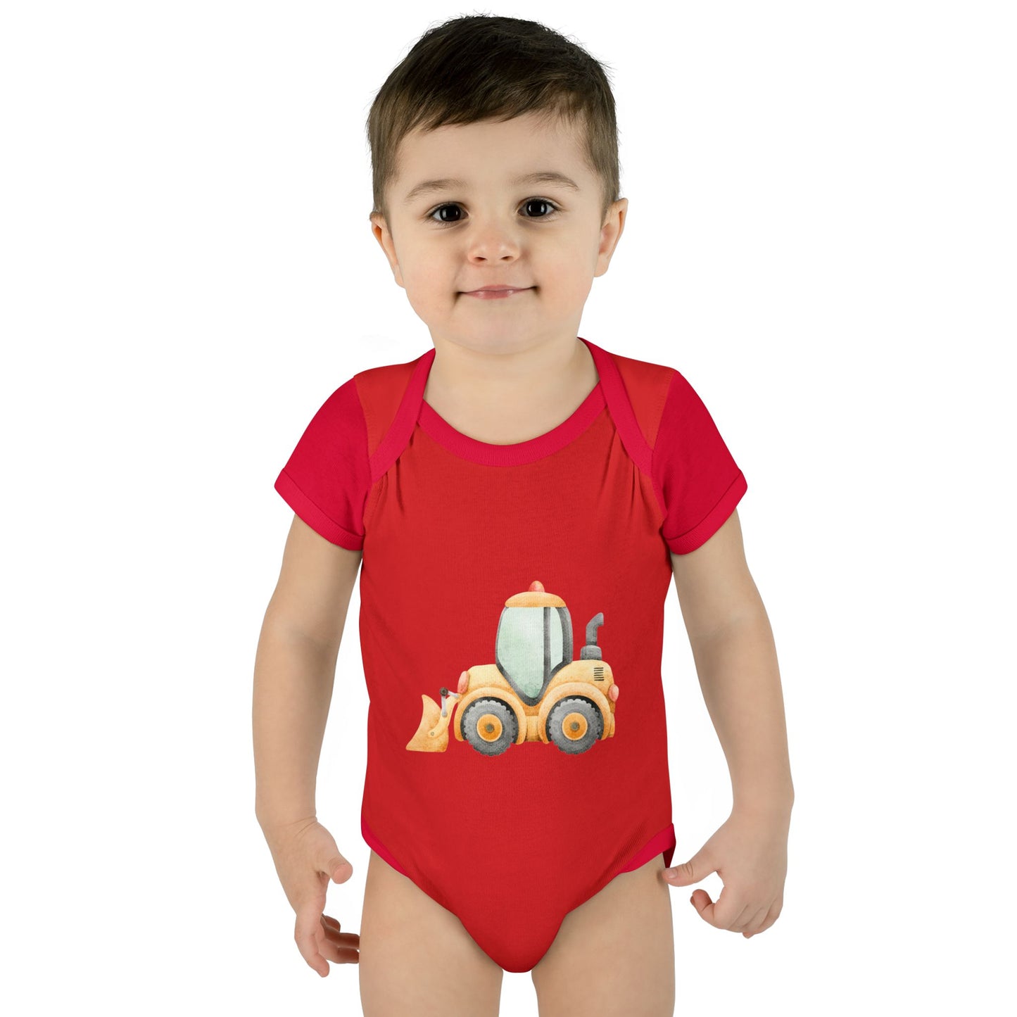 Construction Tractor Baby Bodysuit | Cute Infant Onesie
