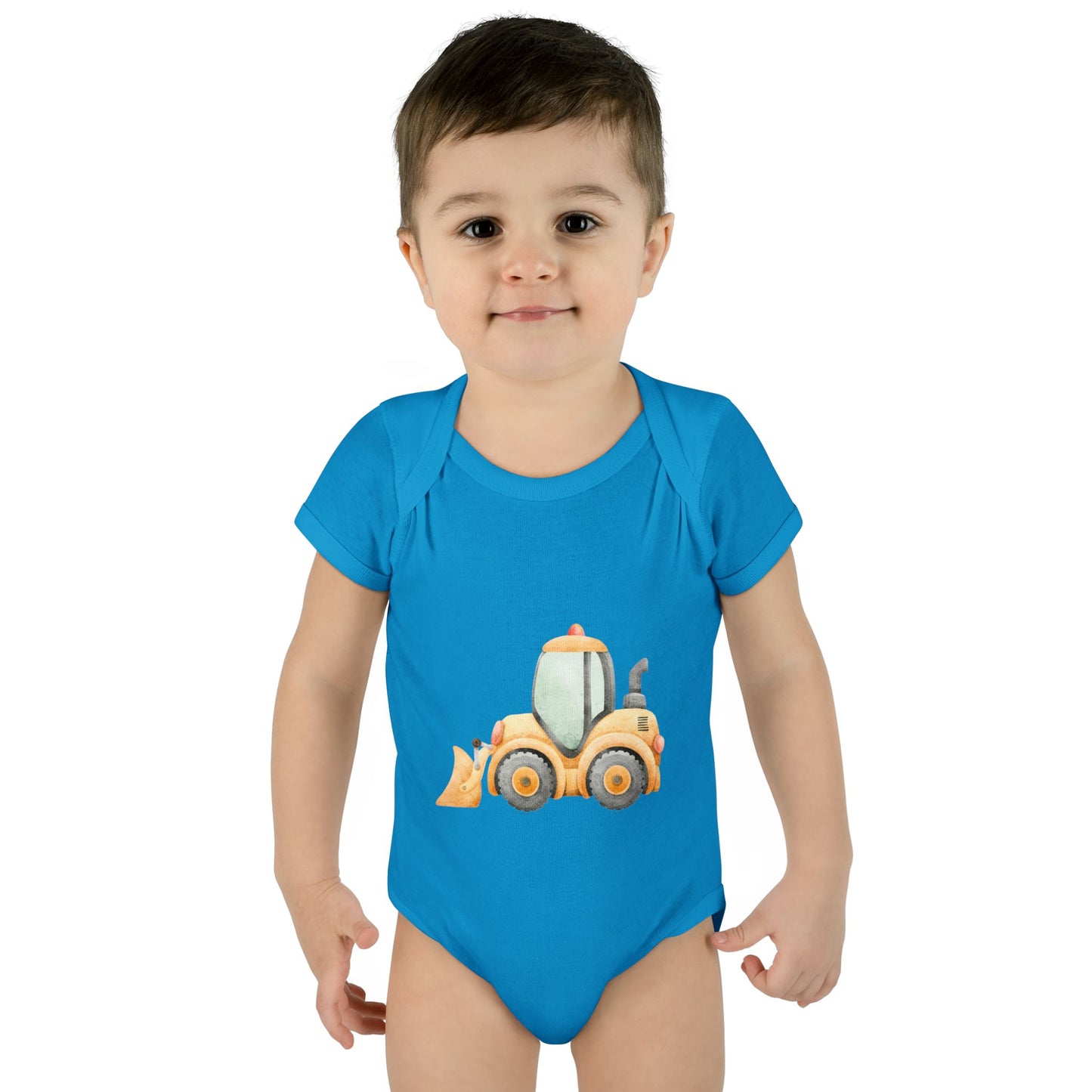 Construction Tractor Baby Bodysuit | Cute Infant Onesie