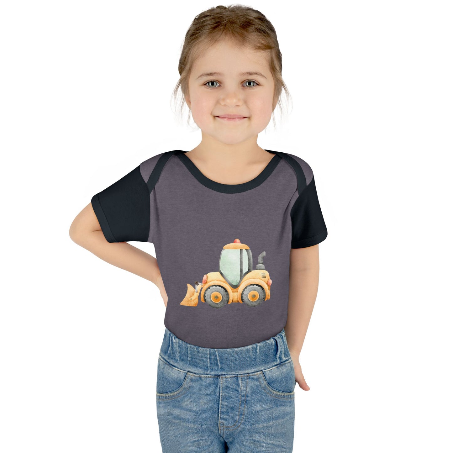 Construction Tractor Baby Bodysuit | Cute Infant Onesie