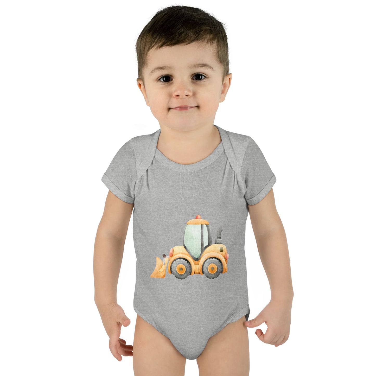 Construction Tractor Baby Bodysuit | Cute Infant Onesie