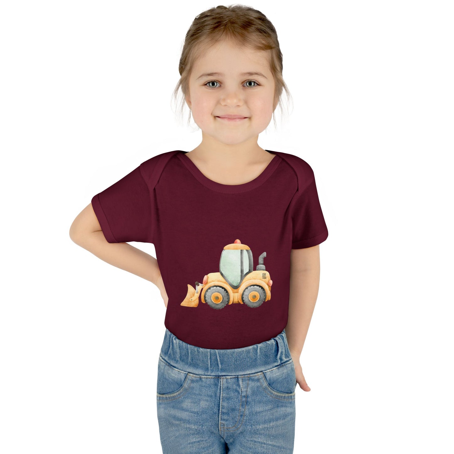 Construction Tractor Baby Bodysuit | Cute Infant Onesie