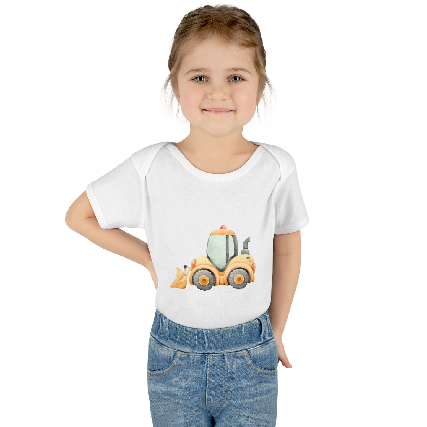 Construction Tractor Baby Bodysuit | Cute Infant Onesie