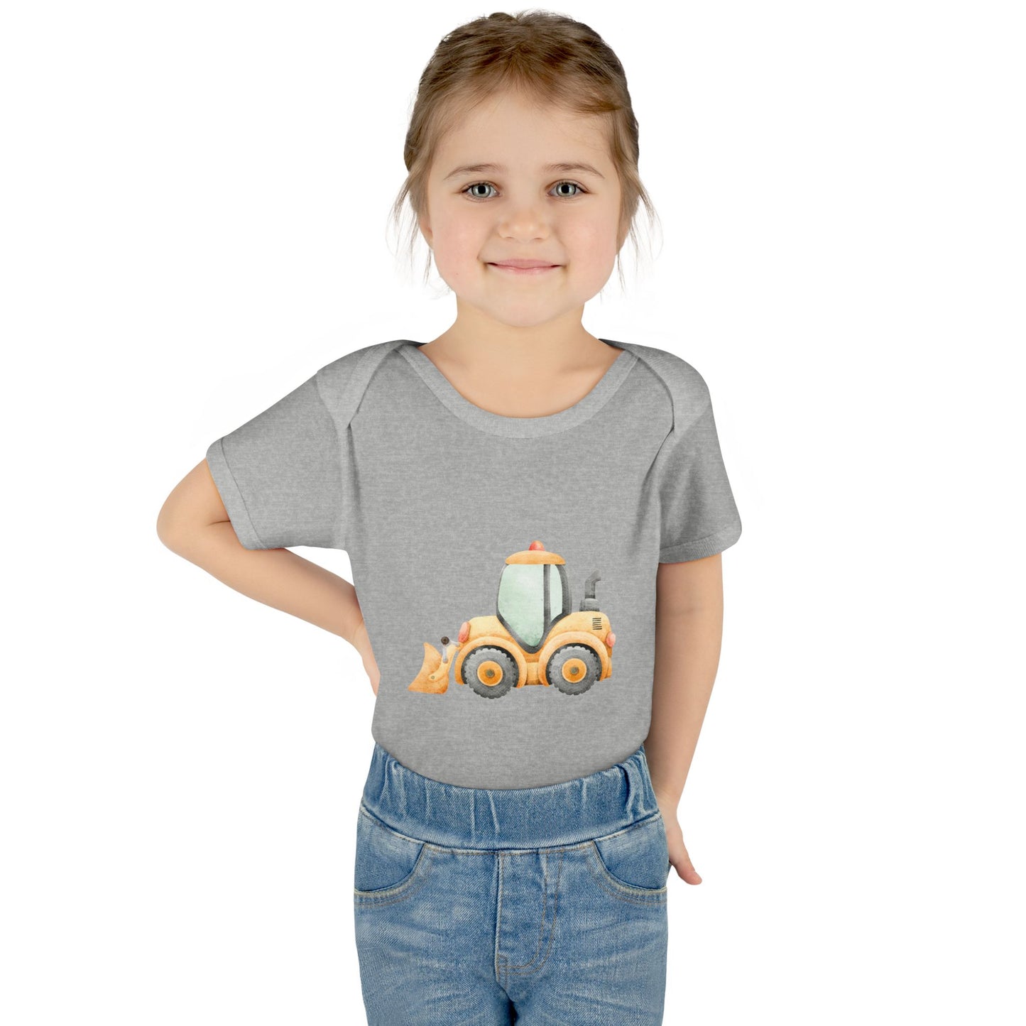 Construction Tractor Baby Bodysuit | Cute Infant Onesie