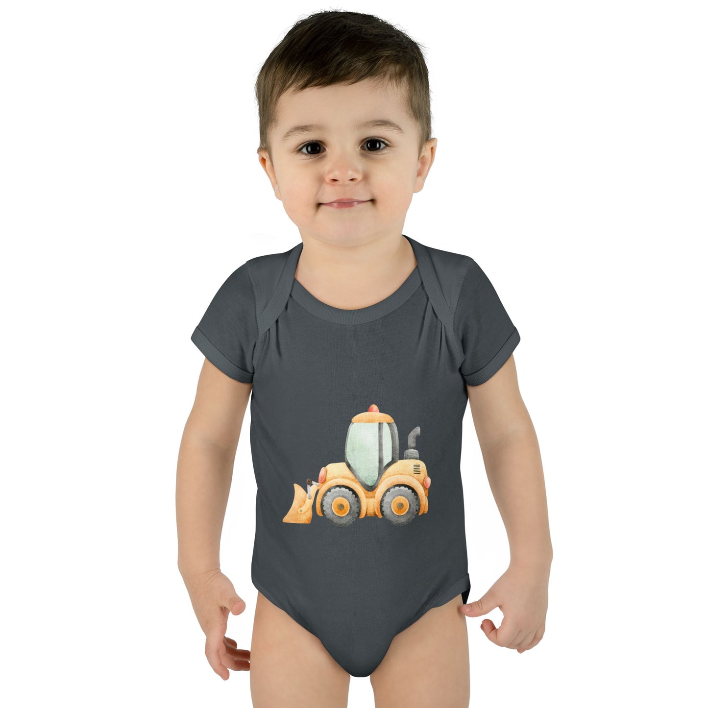 Construction Tractor Baby Bodysuit | Cute Infant Onesie