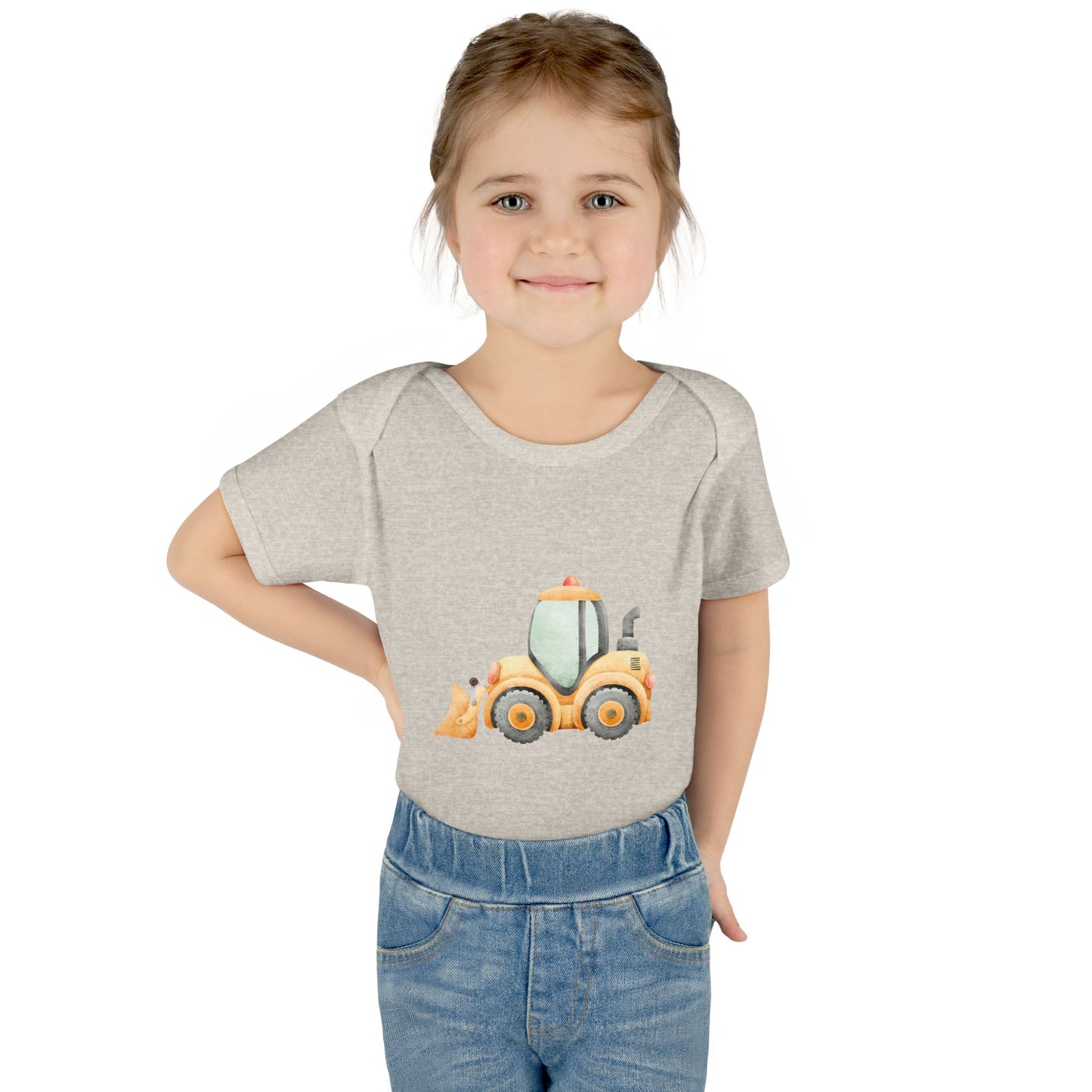 Construction Tractor Baby Bodysuit | Cute Infant Onesie