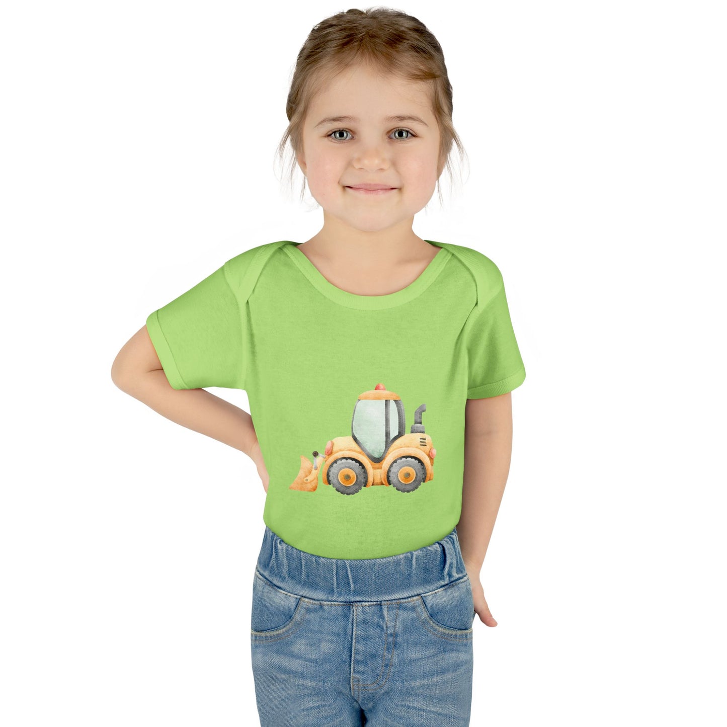 Construction Tractor Baby Bodysuit | Cute Infant Onesie