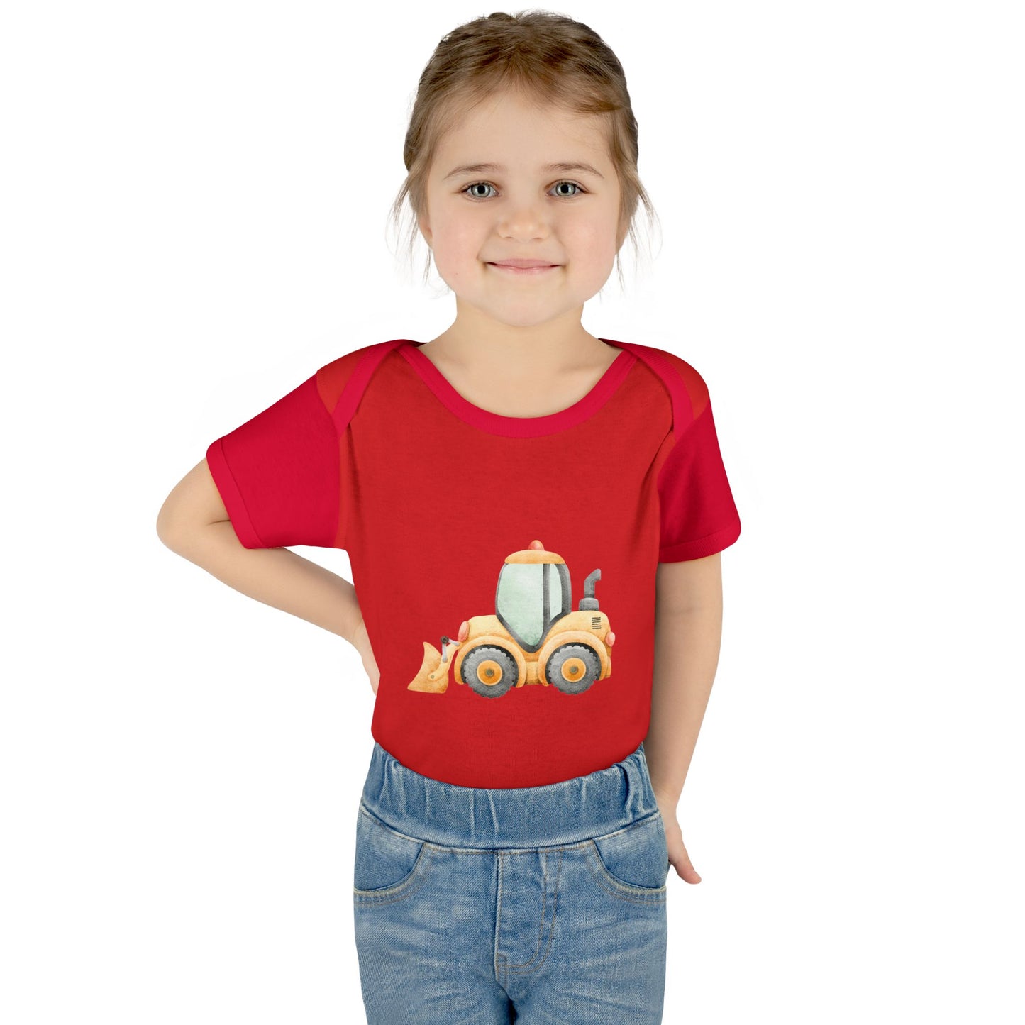 Construction Tractor Baby Bodysuit | Cute Infant Onesie