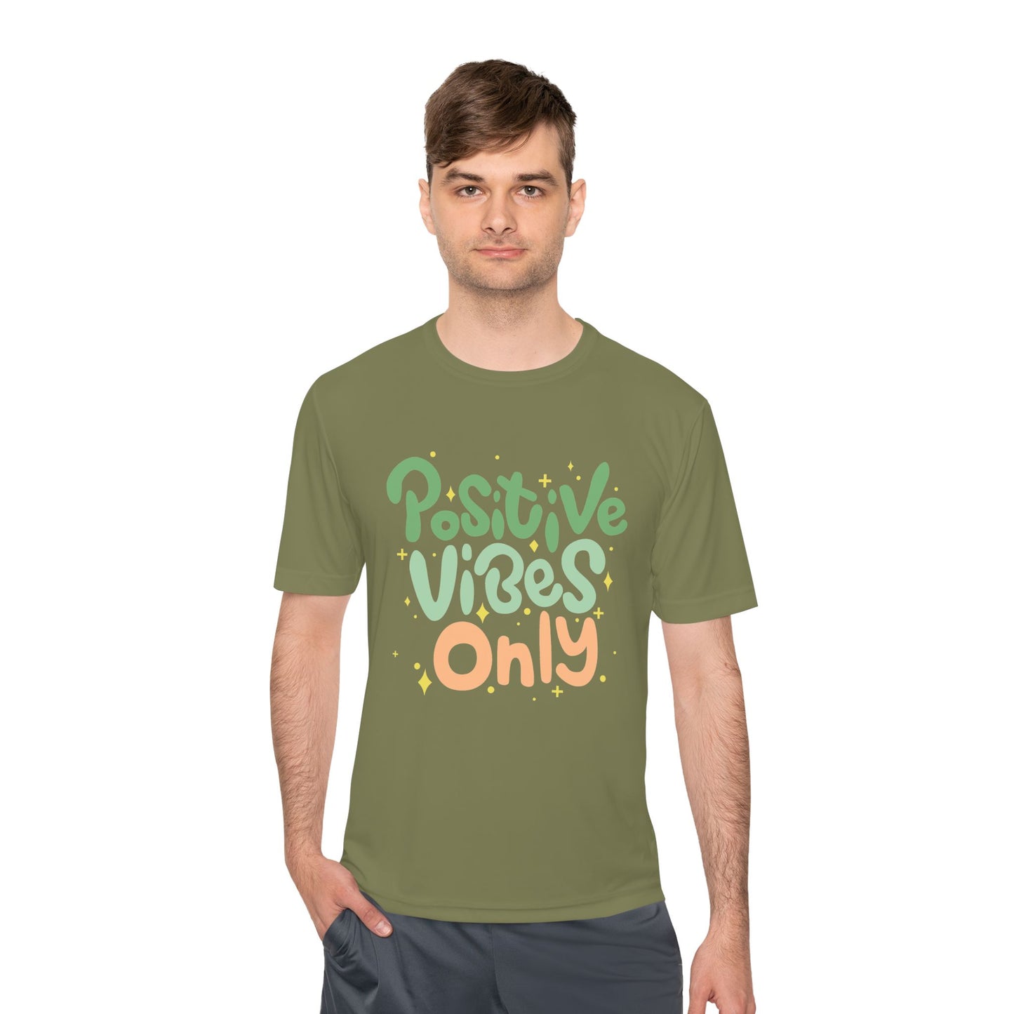 Positive Vibes Only Moisture Wicking Tee | Gifts for Him & Her