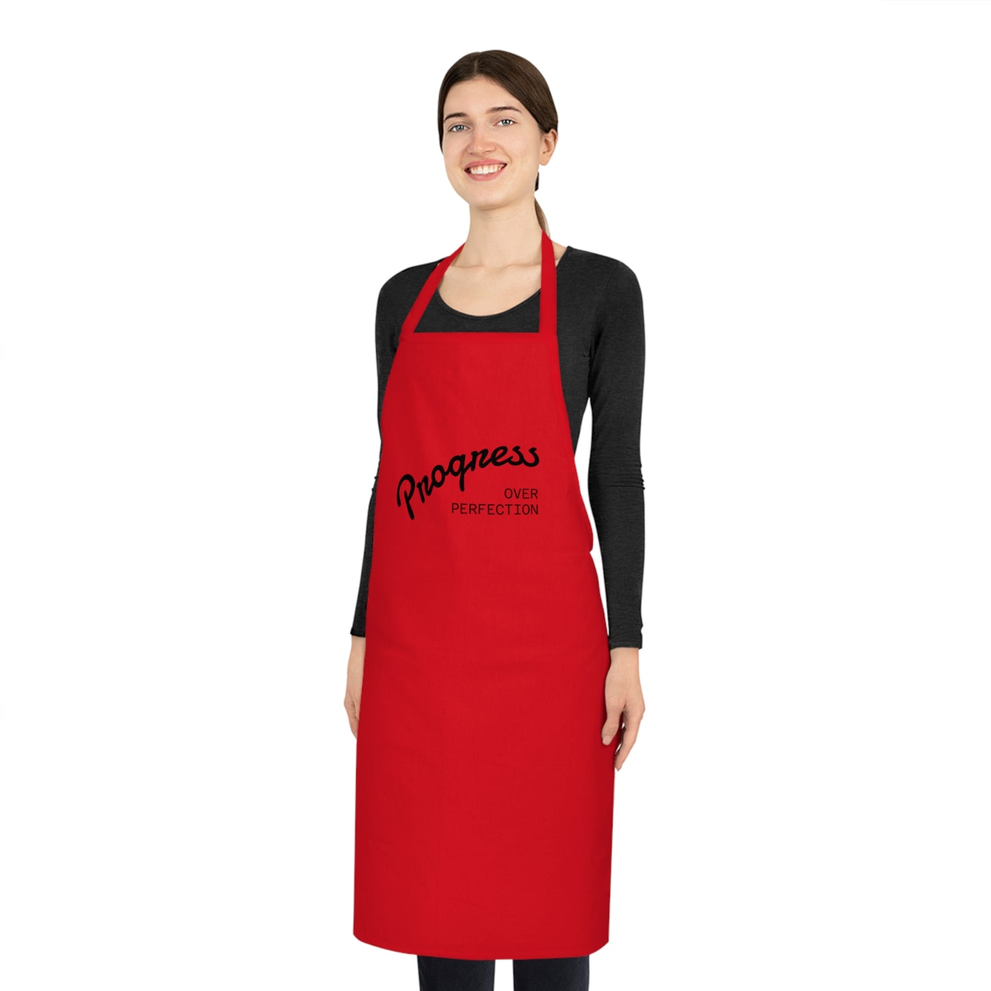 Progress Over Perfection Cotton Apron | Cooking Gift
