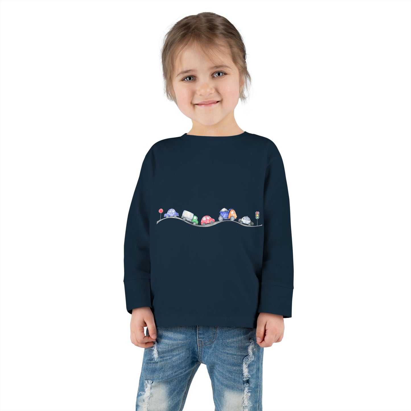 Toddler Long Sleeve Car Tee