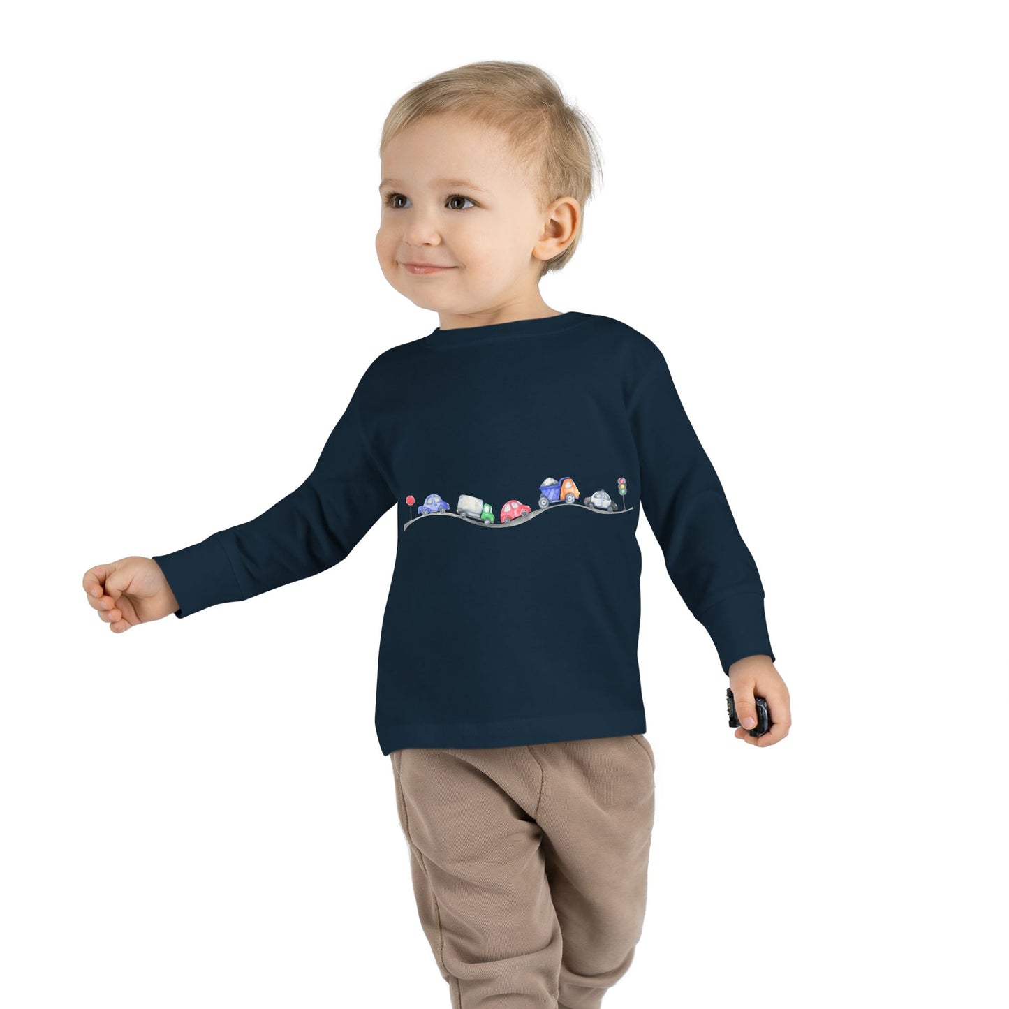 Toddler Long Sleeve Car Tee