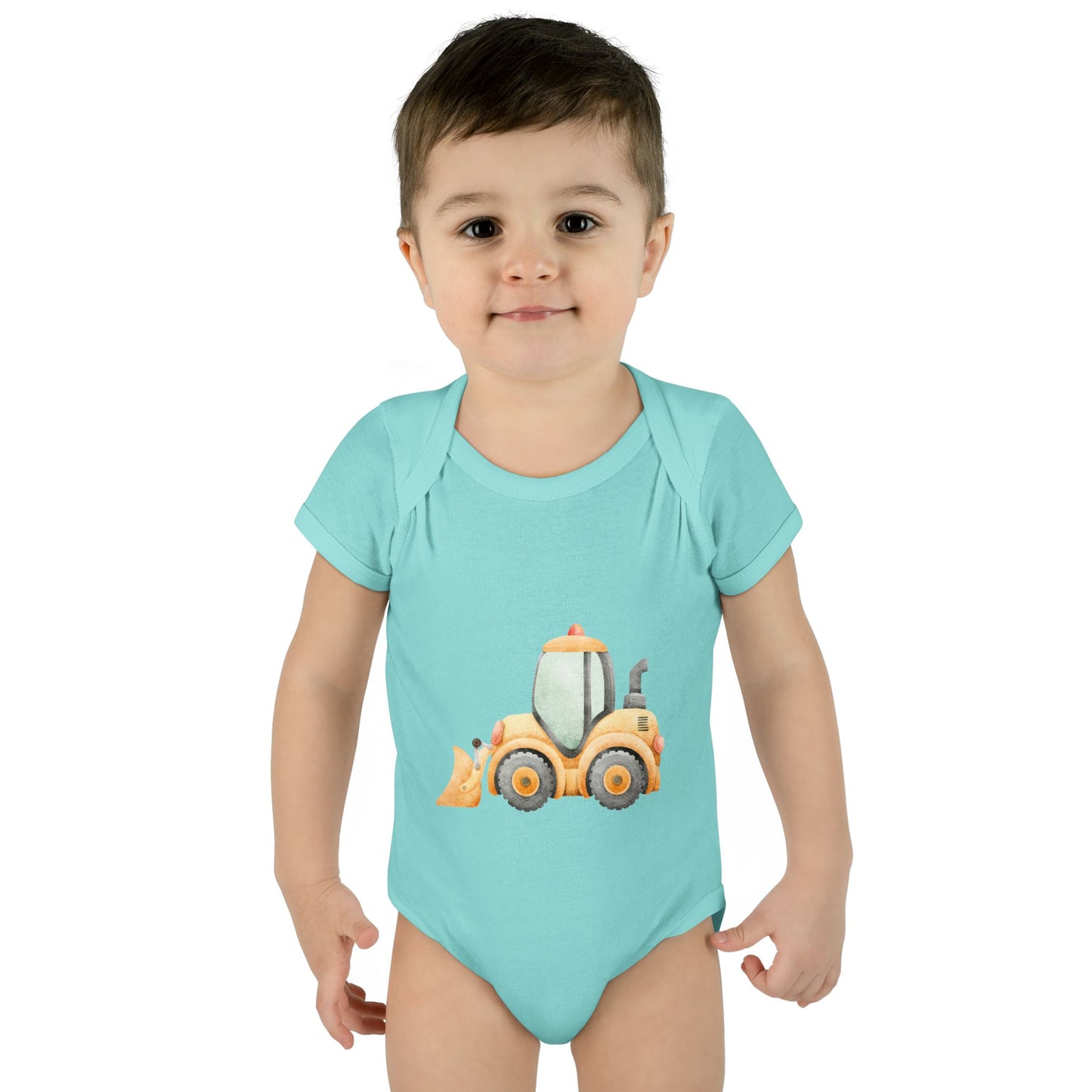 Construction Tractor Baby Bodysuit | Cute Infant Onesie