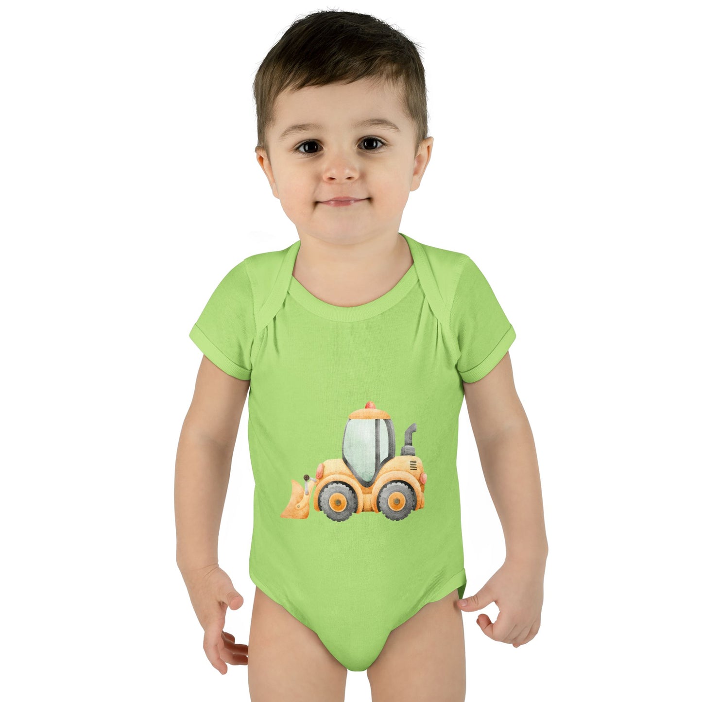Construction Tractor Baby Bodysuit | Cute Infant Onesie