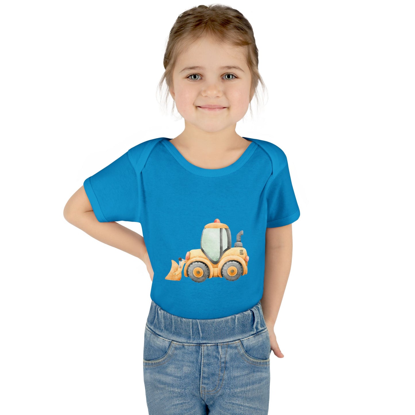 Construction Tractor Baby Bodysuit | Cute Infant Onesie