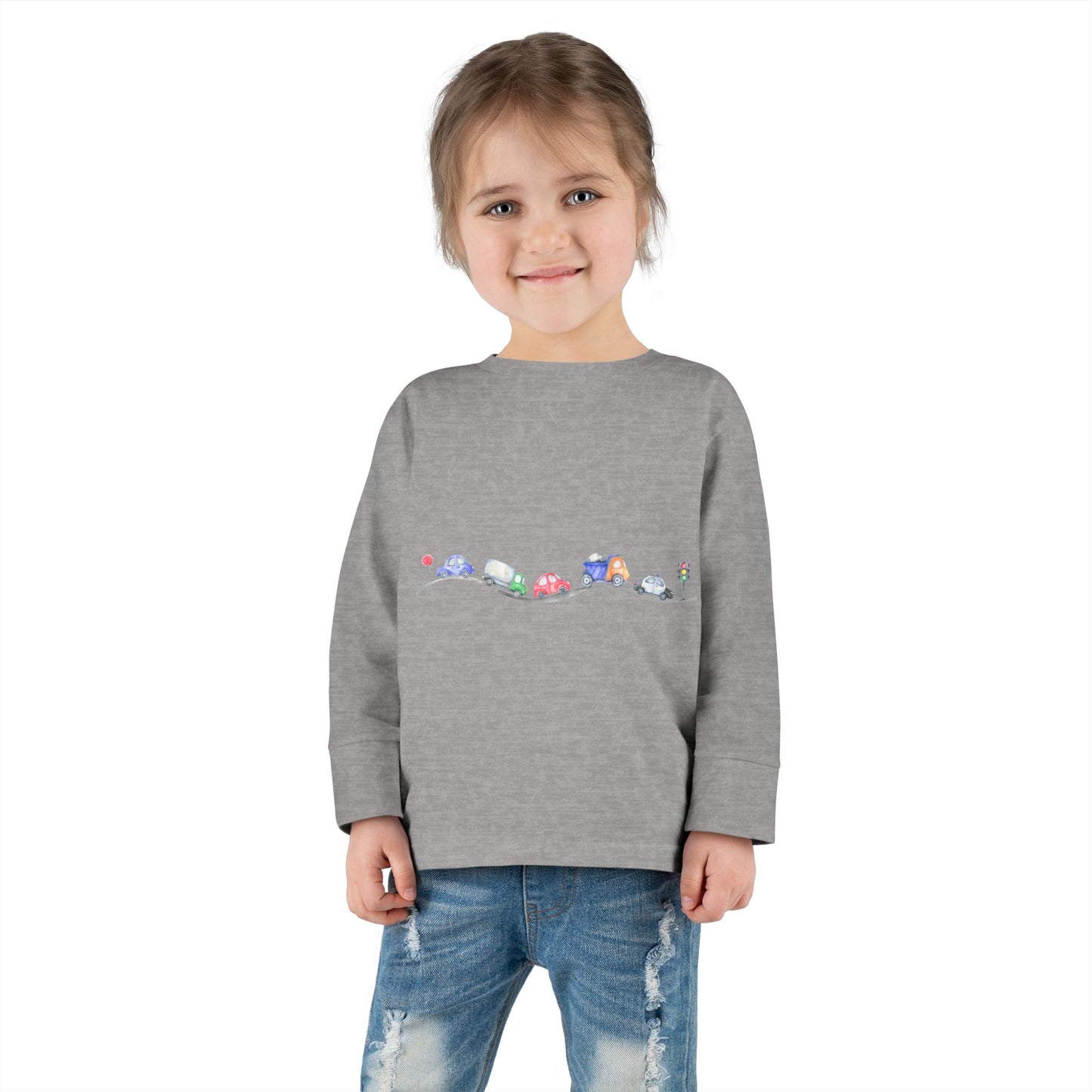 Toddler Long Sleeve Car Tee