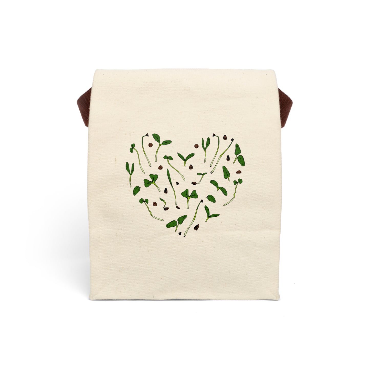 Eco-Friendly Canvas Lunch Bag | Heart Design for School Work