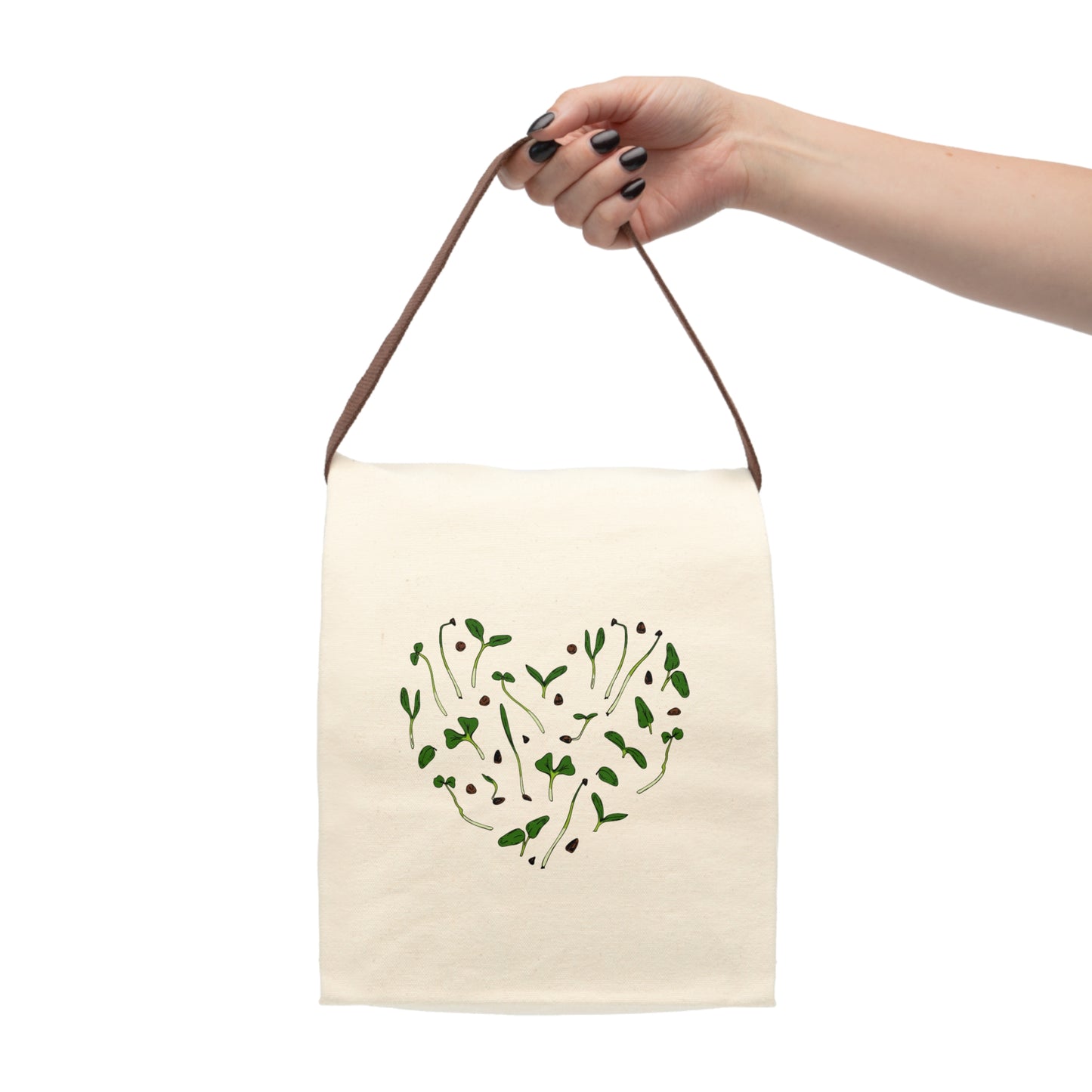 Eco-Friendly Canvas Lunch Bag | Heart Design for School Work