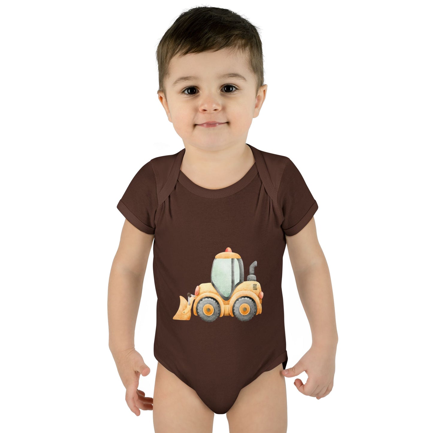 Construction Tractor Baby Bodysuit | Cute Infant Onesie