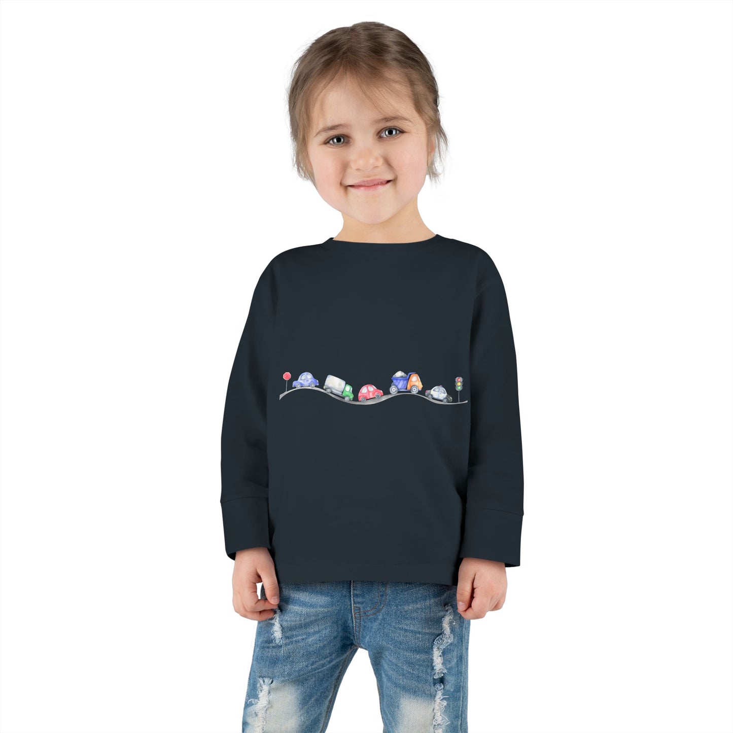 Toddler Long Sleeve Car Tee