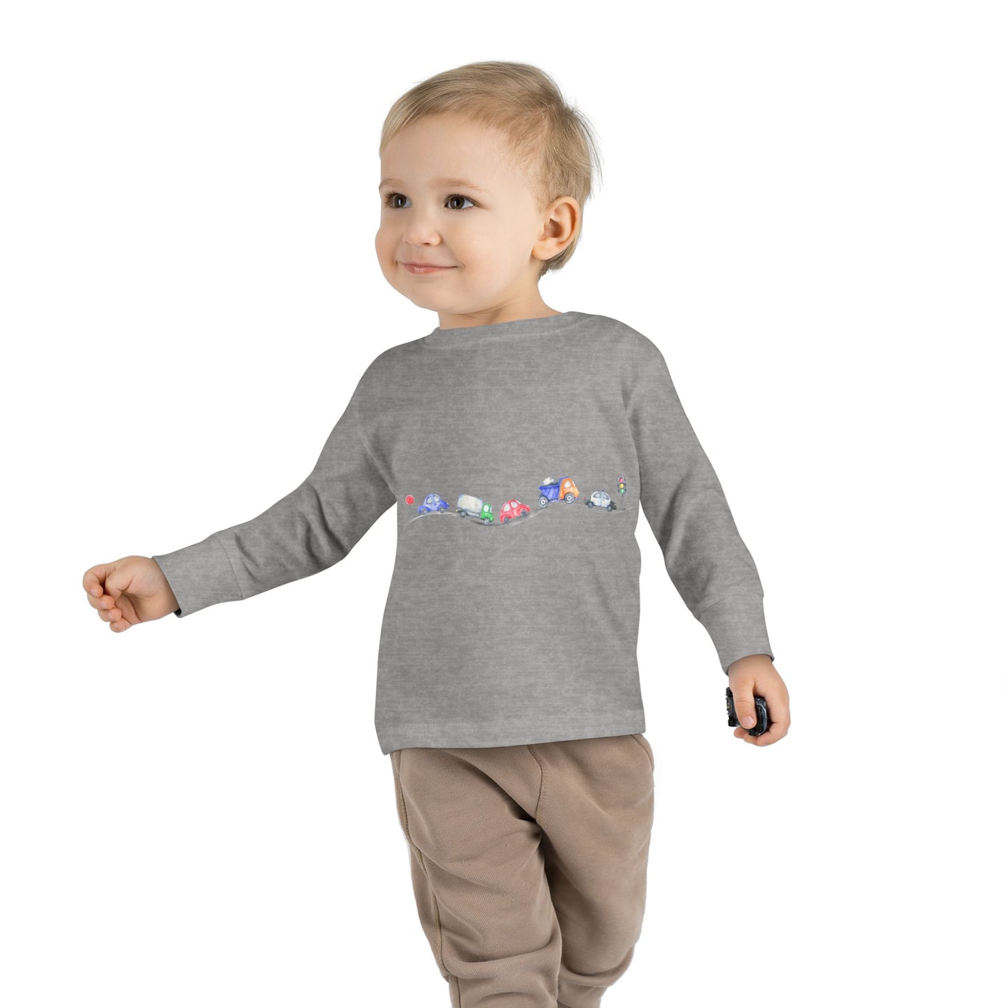 Toddler Long Sleeve Car Tee