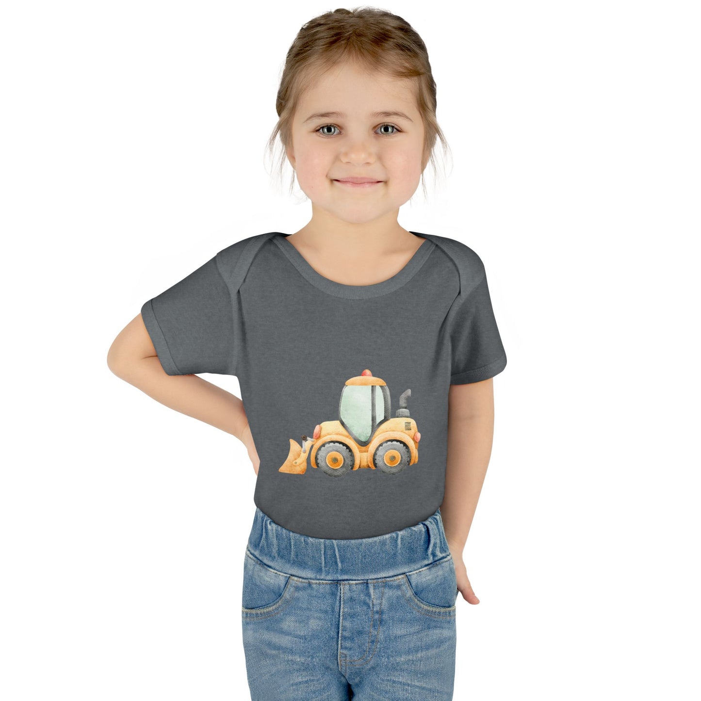 Construction Tractor Baby Bodysuit | Cute Infant Onesie