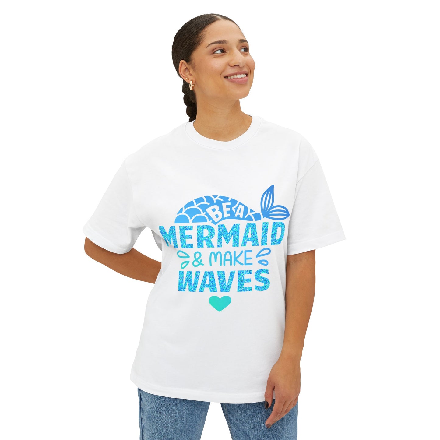 Mermaid Vibes Oversized Tee | Beachwear Summer Gift