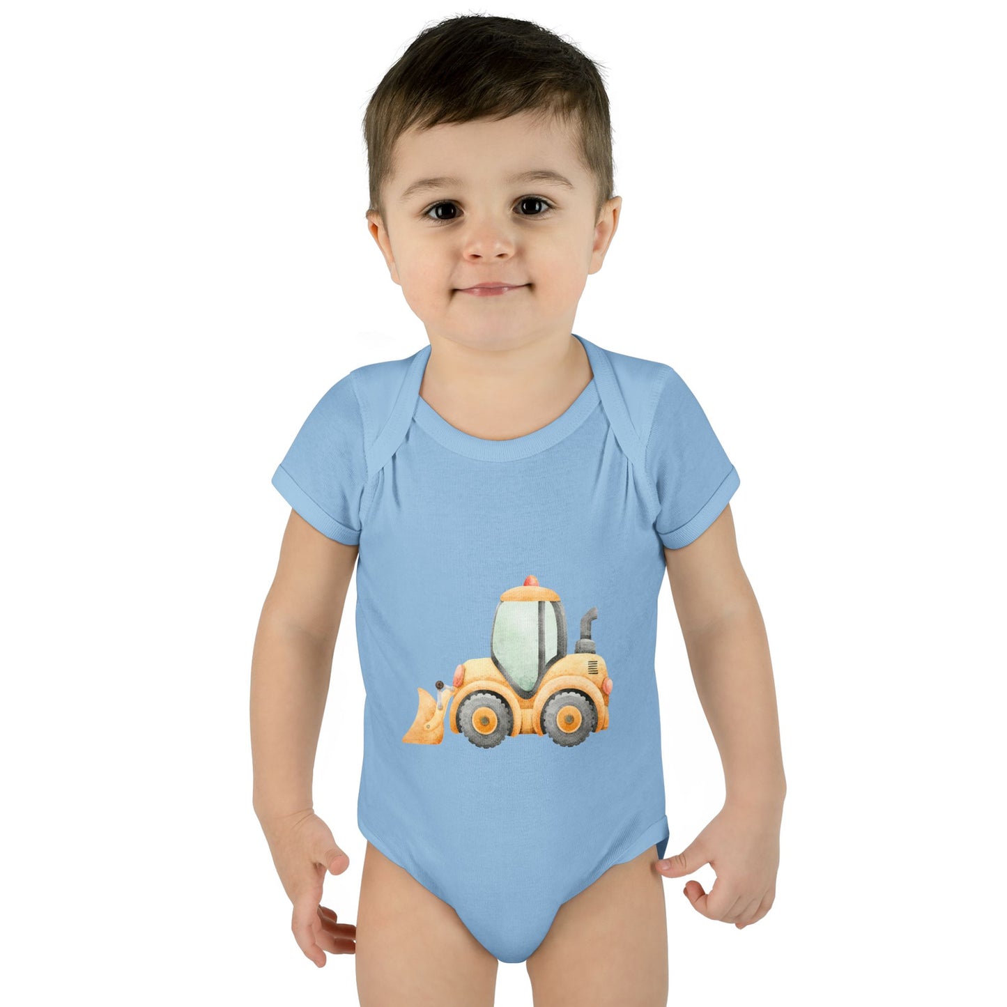 Construction Tractor Baby Bodysuit | Cute Infant Onesie
