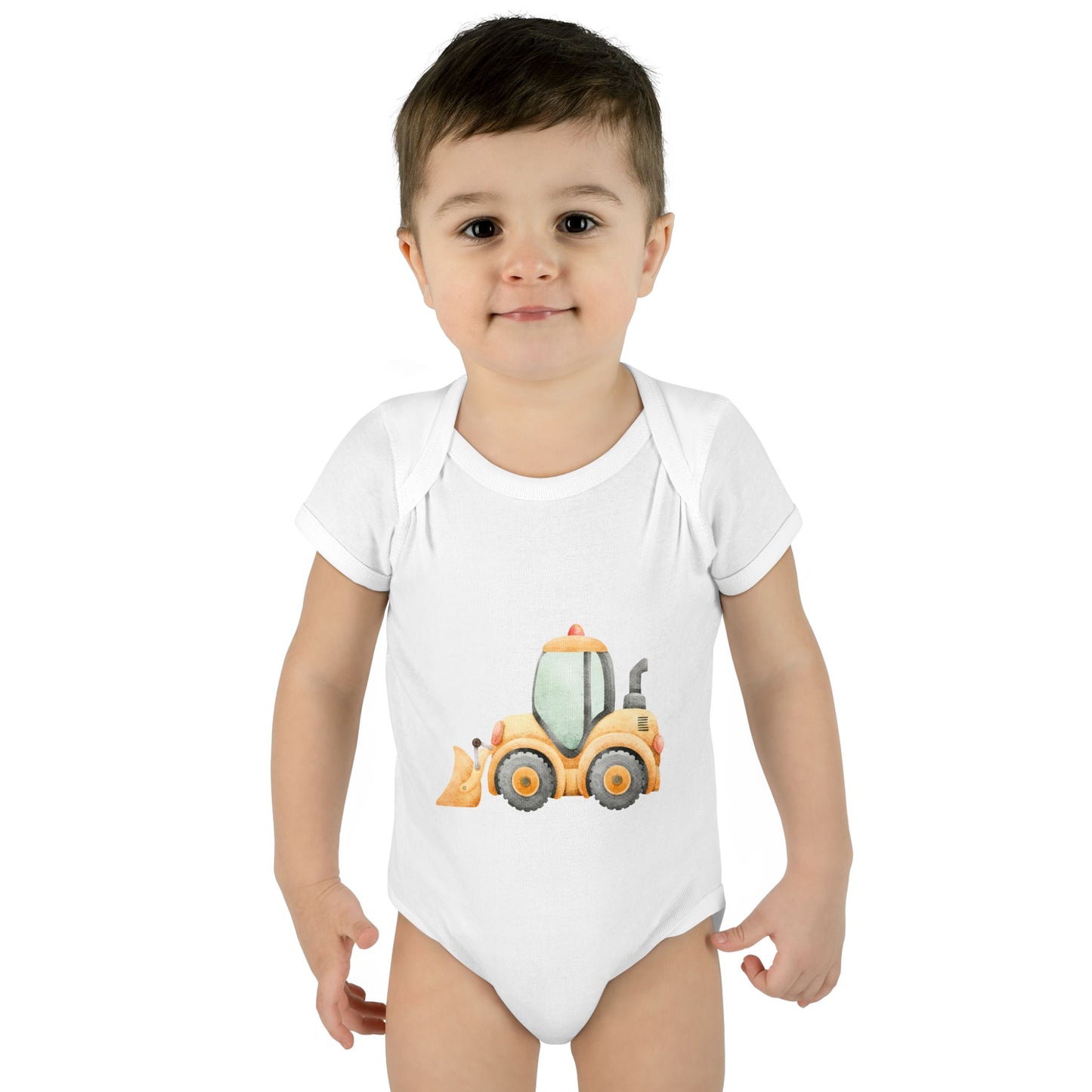 Construction Tractor Baby Bodysuit | Cute Infant Onesie