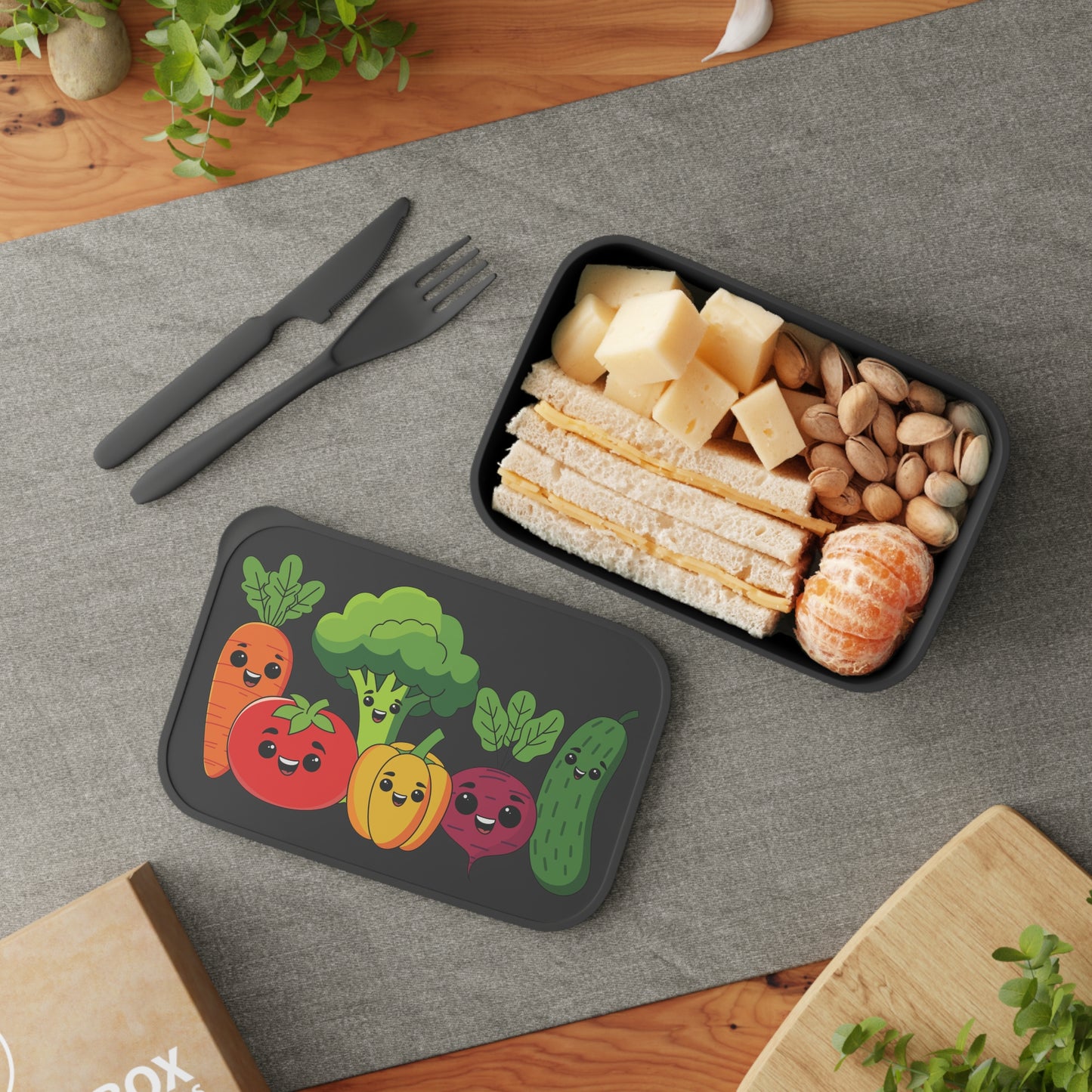 Cute Veggie Kids Bento Box | Eco-Friendly Food Container