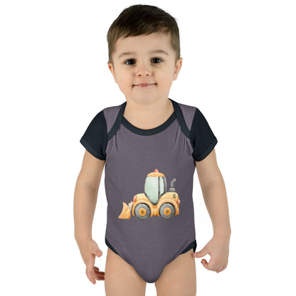 Construction Tractor Baby Bodysuit | Cute Infant Onesie