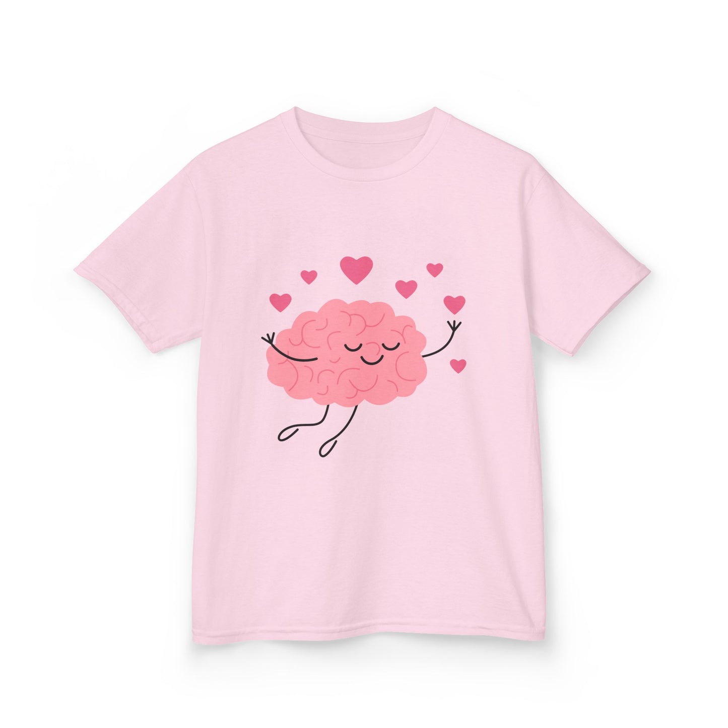 Brain Heart Kids T-Shirt | Cute Funny Birthday Gift