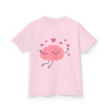 Brain Heart Kids T-Shirt | Cute Funny Birthday Gift
