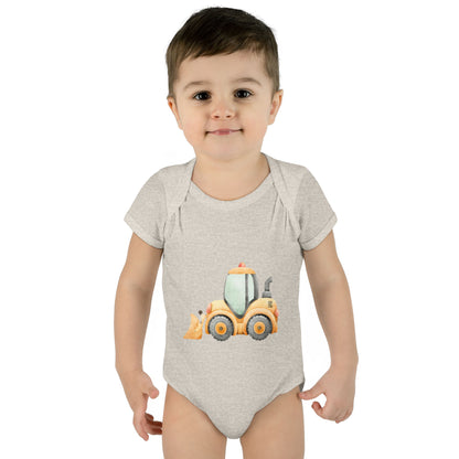 Construction Tractor Baby Bodysuit | Cute Infant Onesie