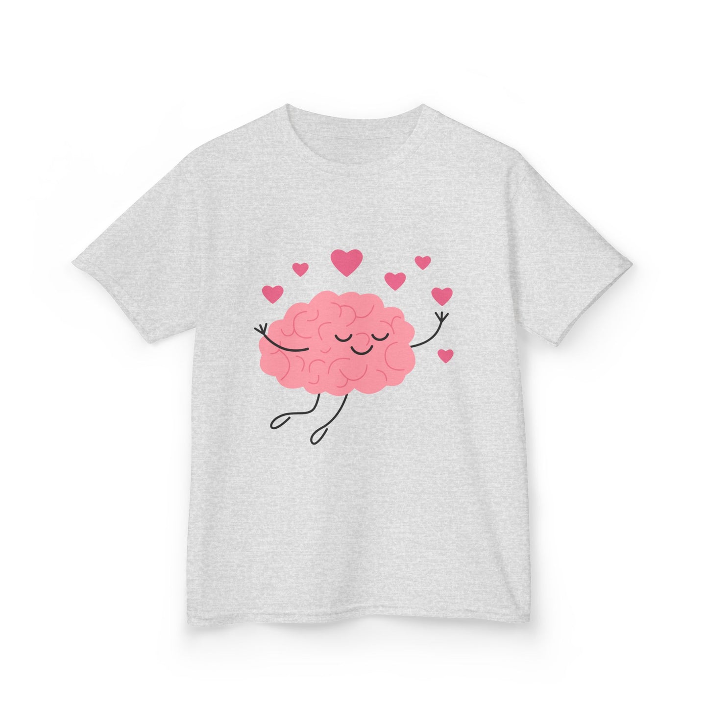 Brain Heart Kids T-Shirt | Cute Funny Birthday Gift