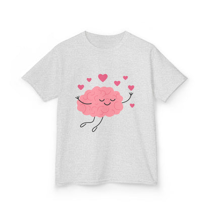 Brain Heart Kids T-Shirt | Cute Funny Birthday Gift