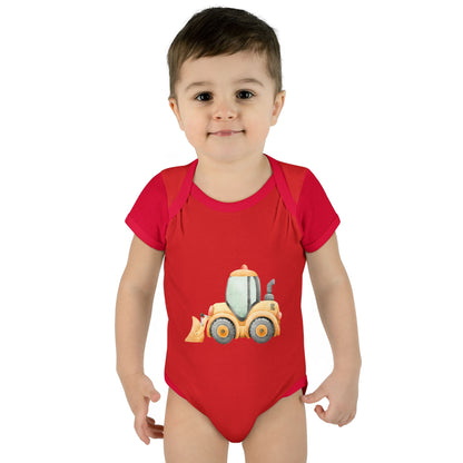 Construction Tractor Baby Bodysuit | Cute Infant Onesie