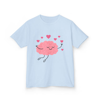 Brain Heart Kids T-Shirt | Cute Funny Birthday Gift