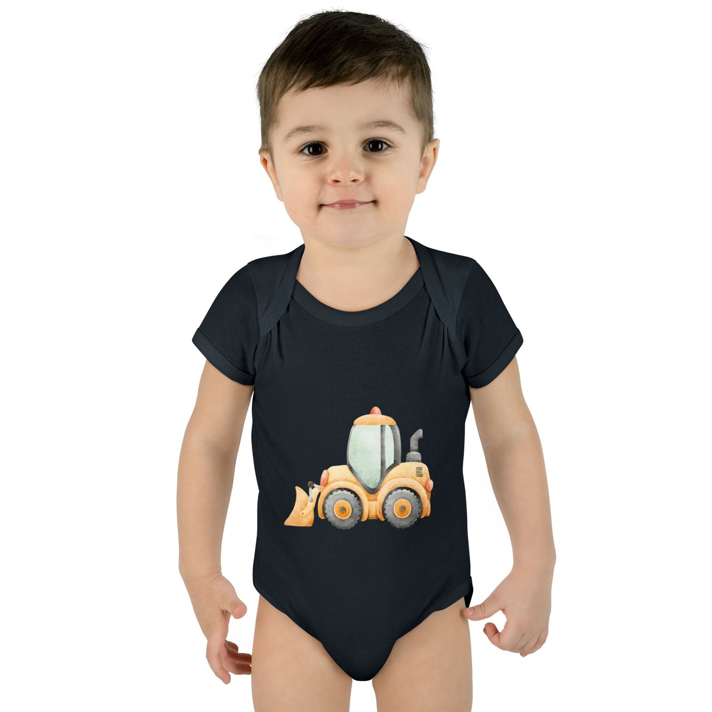 Construction Tractor Baby Bodysuit | Cute Infant Onesie