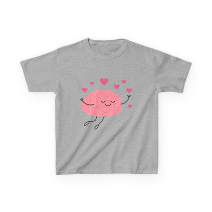 Brain Heart Kids T-Shirt | Cute Funny Birthday Gift