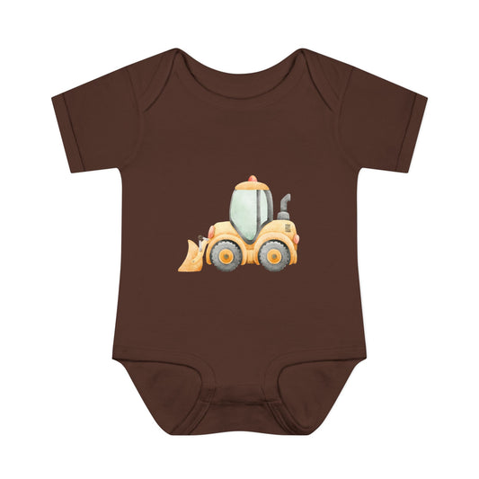 Construction Tractor Baby Bodysuit | Cute Infant Onesie
