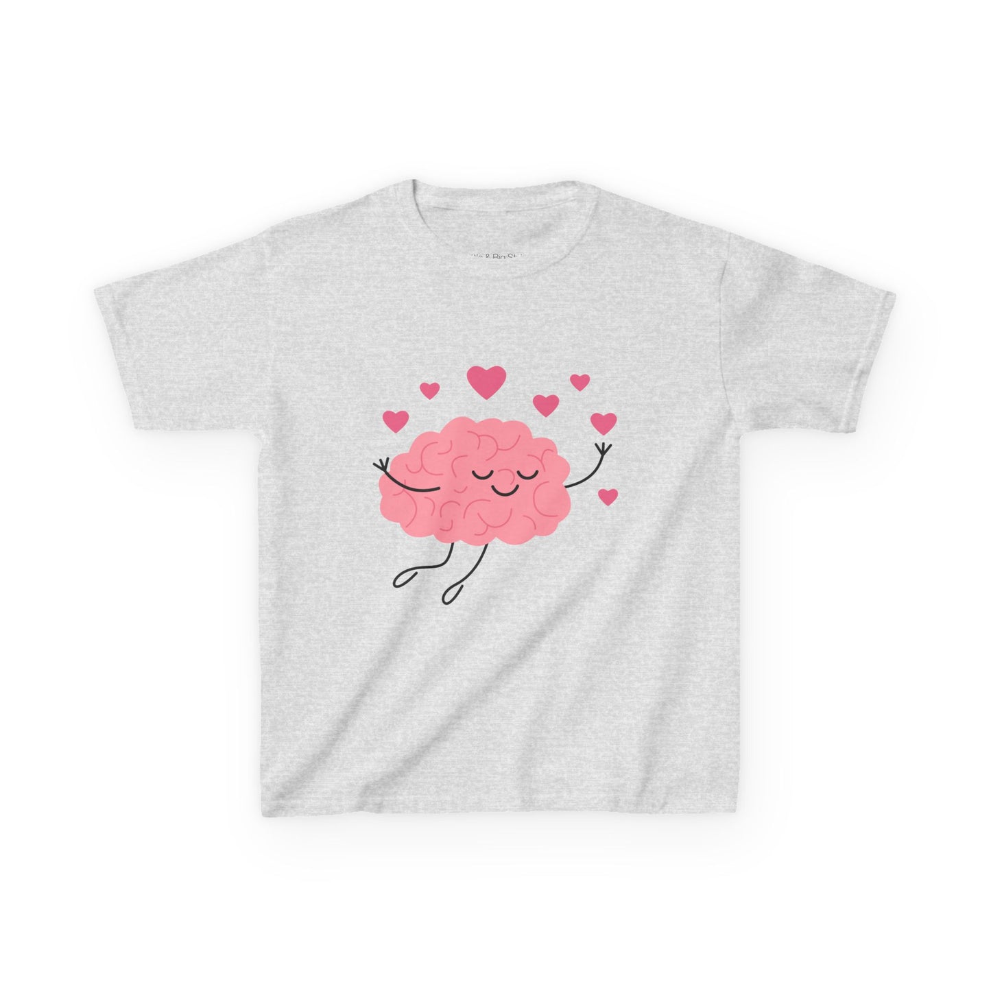 Brain Heart Kids T-Shirt | Cute Funny Birthday Gift